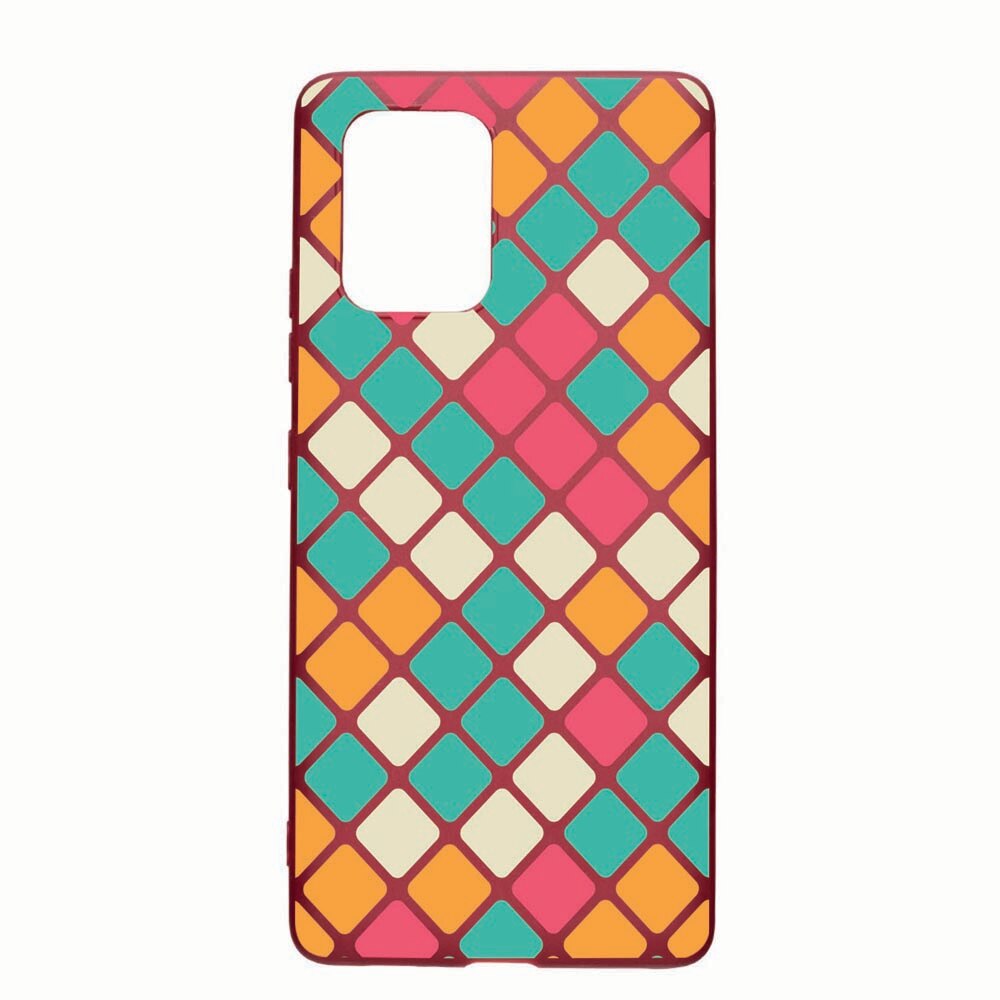 Husa Apple iPhone 11, Mozaic, rezistenta la uzura, anti-alunecare, din silicon Premium, Pomegranate, PG123