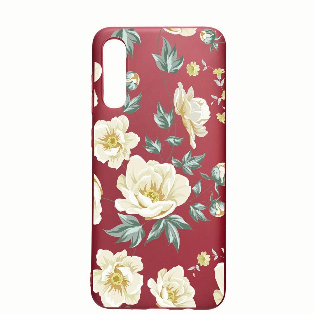 Husa Samsung Galaxy A30S, Flower, rezistenta la uzura, anti-alunecare, din silicon Premium, Pomegranate, PG126