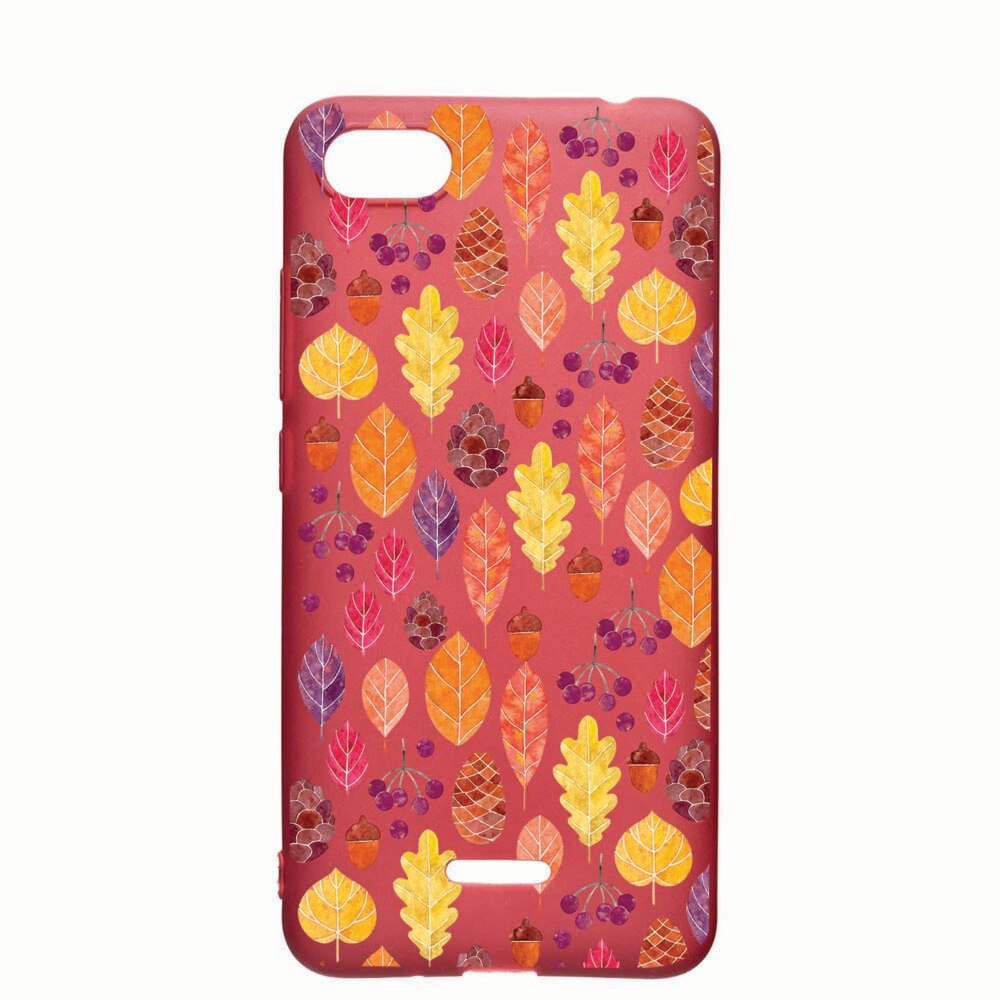 Husa Apple iPhone 6S / 6, Autumn, rezistenta la uzura, anti-alunecare, din silicon Premium, Pomegranate, PG111