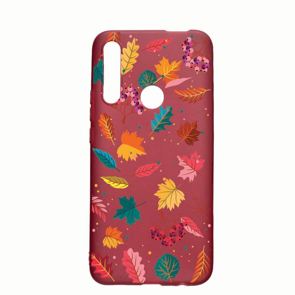 Husa Huawei P Smart Z, Feathers, rezistenta la uzura, anti-alunecare, din silicon Premium, Pomegranate, PG99