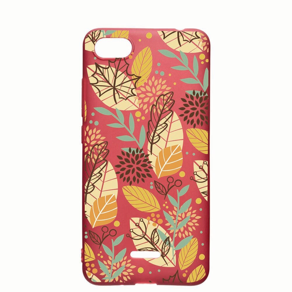 Husa Apple iPhone 6S / 6, Autumn, rezistenta la uzura, anti-alunecare, din silicon Premium, Pomegranate, PG109