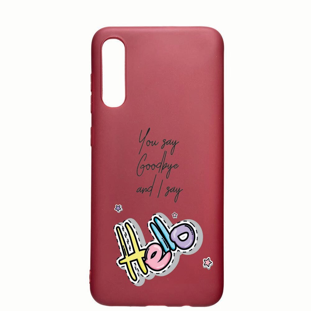 Husa Samsung Galaxy A50 / A50S, Hello, rezistenta la uzura, anti-alunecare, din silicon Premium, Pomegranate, PG148