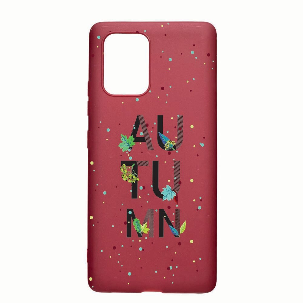 Husa Apple iPhone 11 Pro, Autumn, rezistenta la uzura, anti-alunecare, din silicon Premium, Pomegranate, PG145