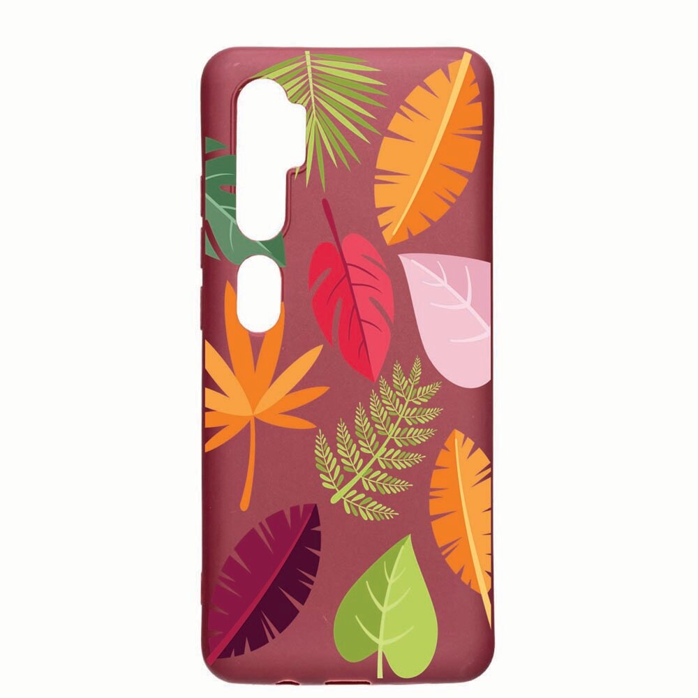 Husa Xiaomi Mi Note 10, Feathers, rezistenta la uzura, anti-alunecare, din silicon Premium, Pomegranate, PG151