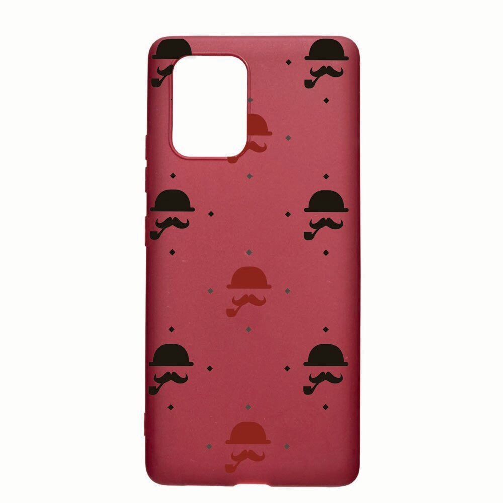 Husa Apple iPhone 11, Mustache, rezistenta la uzura, anti-alunecare, din silicon Premium, Pomegranate, PG180