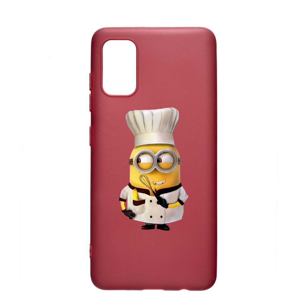 Husa Samsung Galaxy A51, Minon Chef, rezistenta la uzura, anti-alunecare, din silicon Premium, Pomegranate, PG215