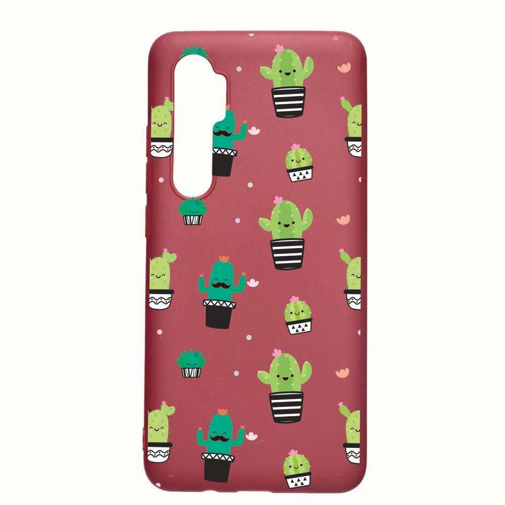 Husa Xiaomi Mi Note 10 Lite, Cactus, rezistenta la uzura, anti-alunecare, din silicon Premium, Pomegranate, PG165