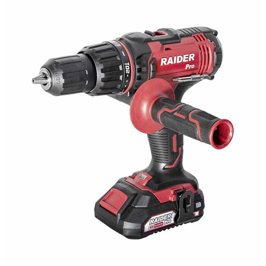 Masina de gaurit cu percutie 2 viteze 13mm 50Nm 20V 2x2Ah RDP-SCDI20S, Raider 030216