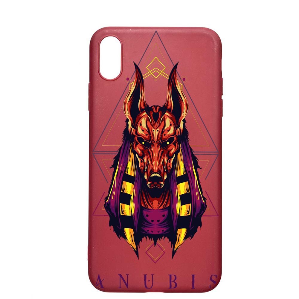 Husa Apple iPhone XS Max, Anubis, rezistenta la uzura, anti-alunecare, din silicon Premium, Pomegranate, PG286