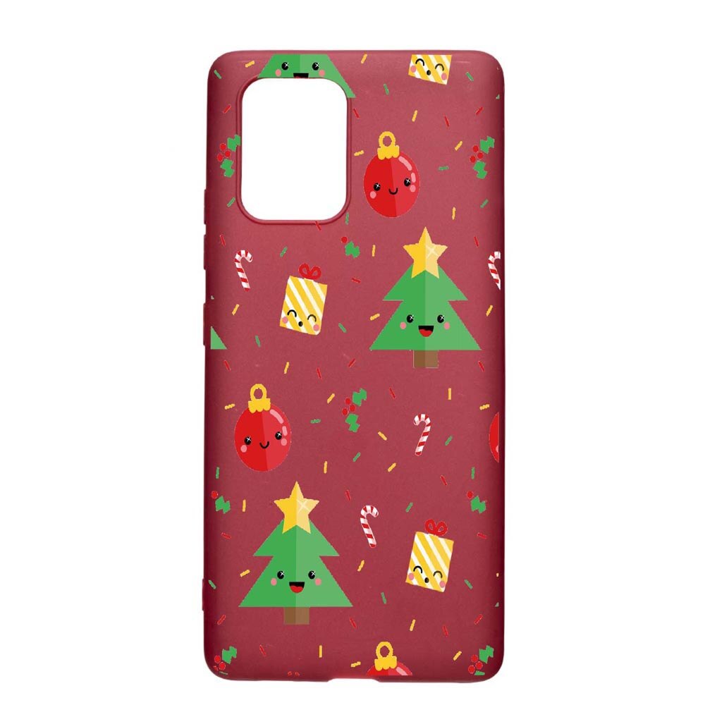Husa Apple iPhone 11 Pro, Xmas, rezistenta la uzura, anti-alunecare, din silicon Premium, Pomegranate, PG309