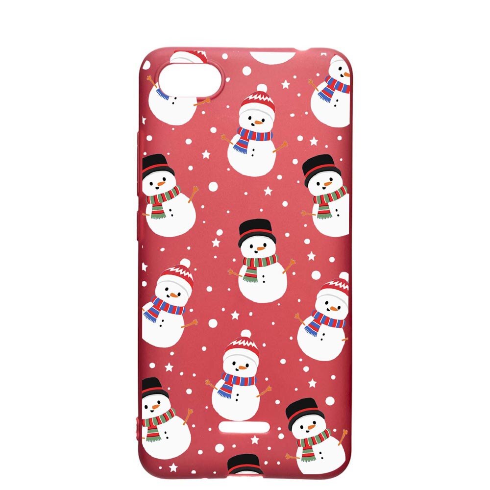 Husa Apple iPhone SE 2 / iPhone 7 / iPhone 8, Snowman, rezistenta la uzura, anti-alunecare, din silicon Premium, Pomegranate, PG351