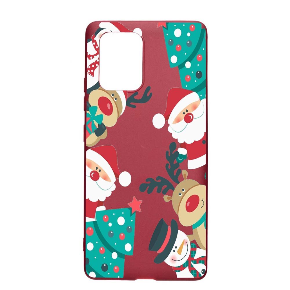 Husa Apple iPhone 11 Pro, Xmas, rezistenta la uzura, anti-alunecare, din silicon Premium, Pomegranate, PG338