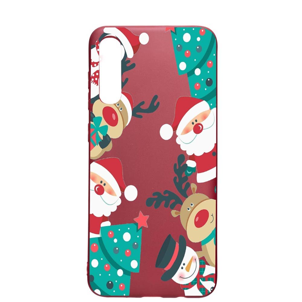 Husa Samsung Galaxy A30S, Xmas, rezistenta la uzura, anti-alunecare, din silicon Premium, Pomegranate, PG338