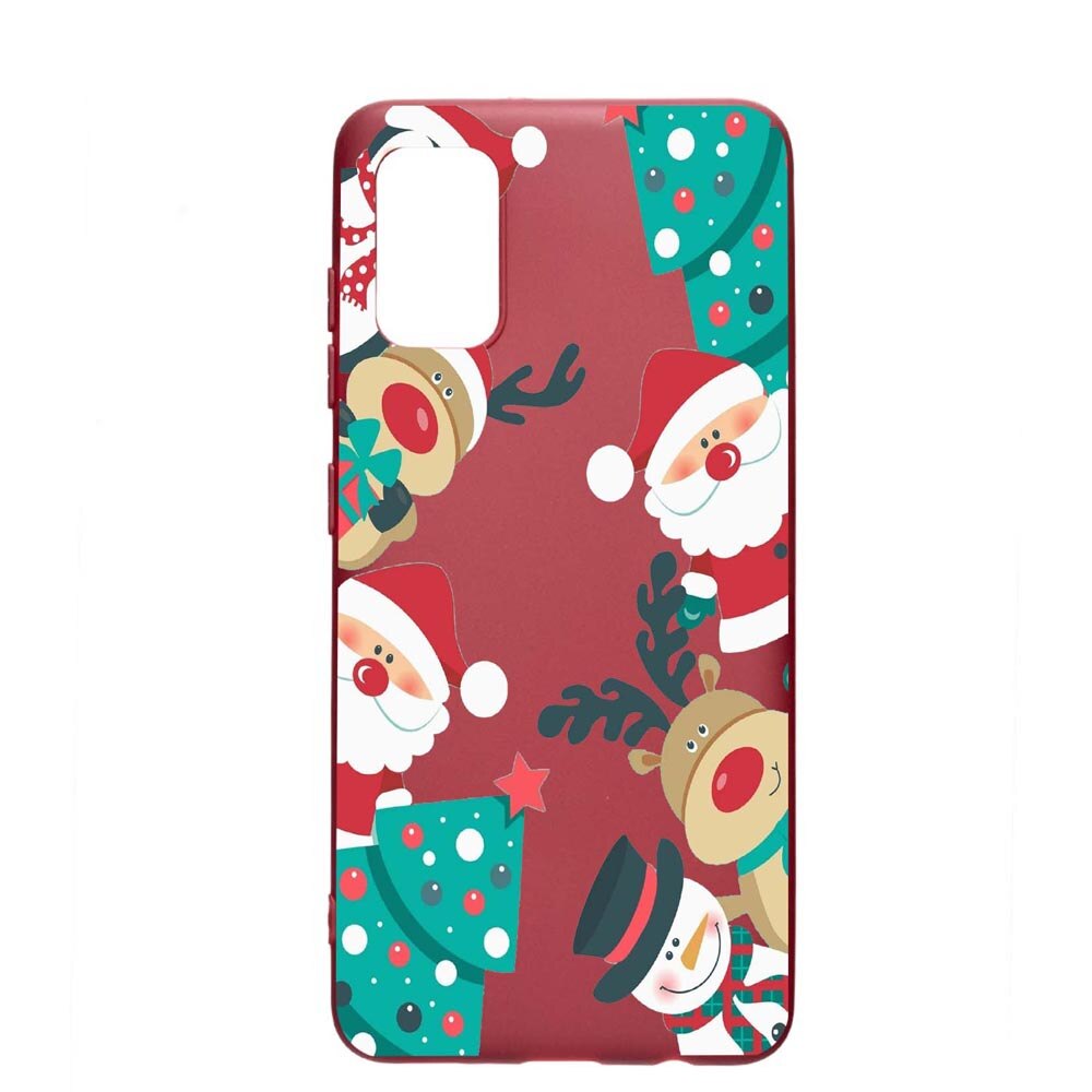 Husa Samsung Galaxy A51, Xmas, rezistenta la uzura, anti-alunecare, din silicon Premium, Pomegranate, PG338
