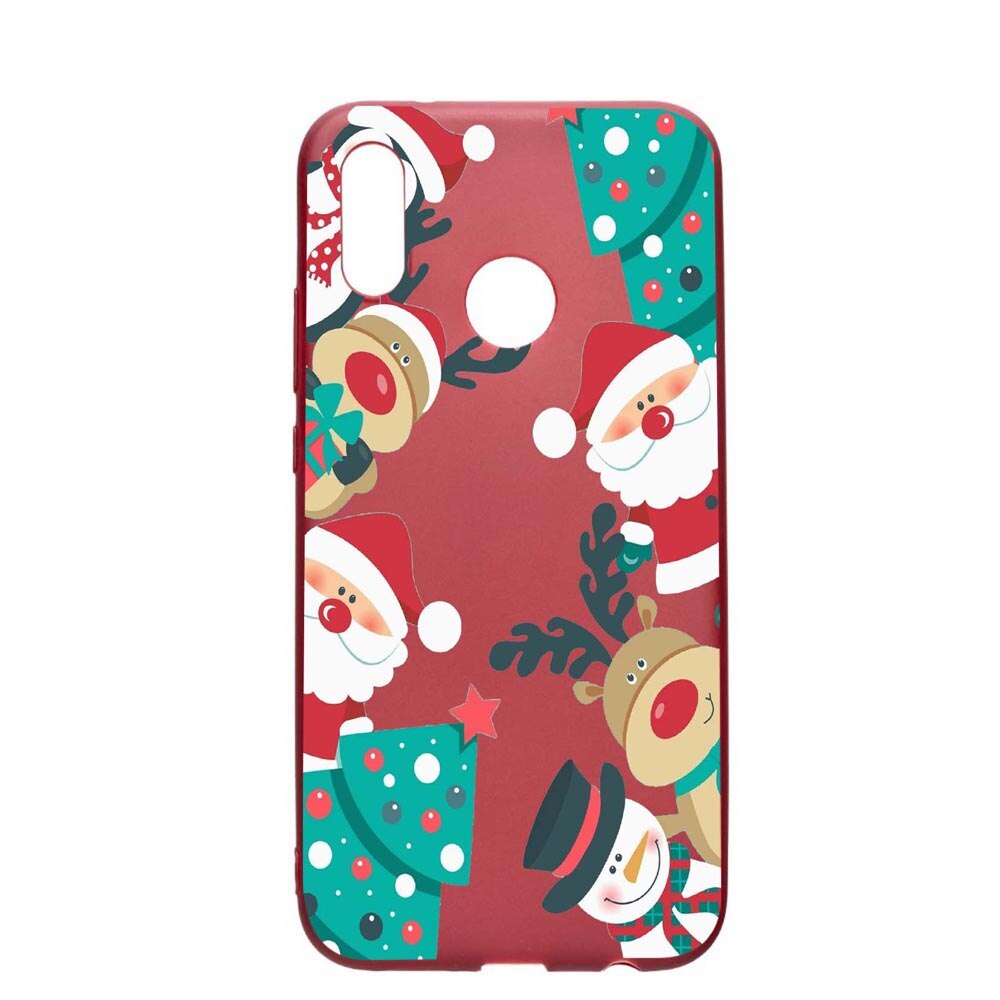 Husa Huawei P20 Lite, Xmas, rezistenta la uzura, anti-alunecare, din silicon Premium, Pomegranate, PG338