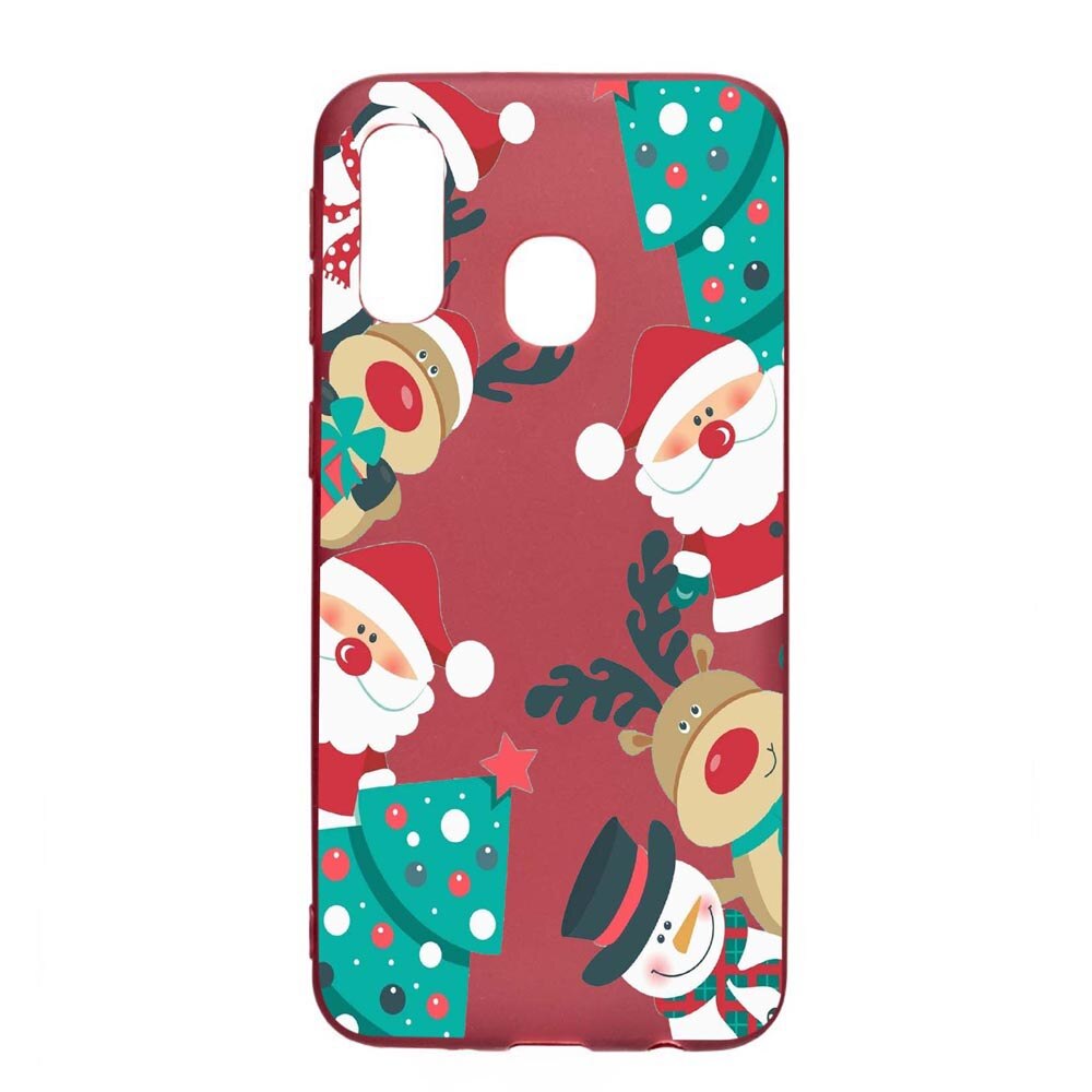 Husa Samsung Galaxy A20e, Xmas, rezistenta la uzura, anti-alunecare, din silicon Premium, Pomegranate, PG338