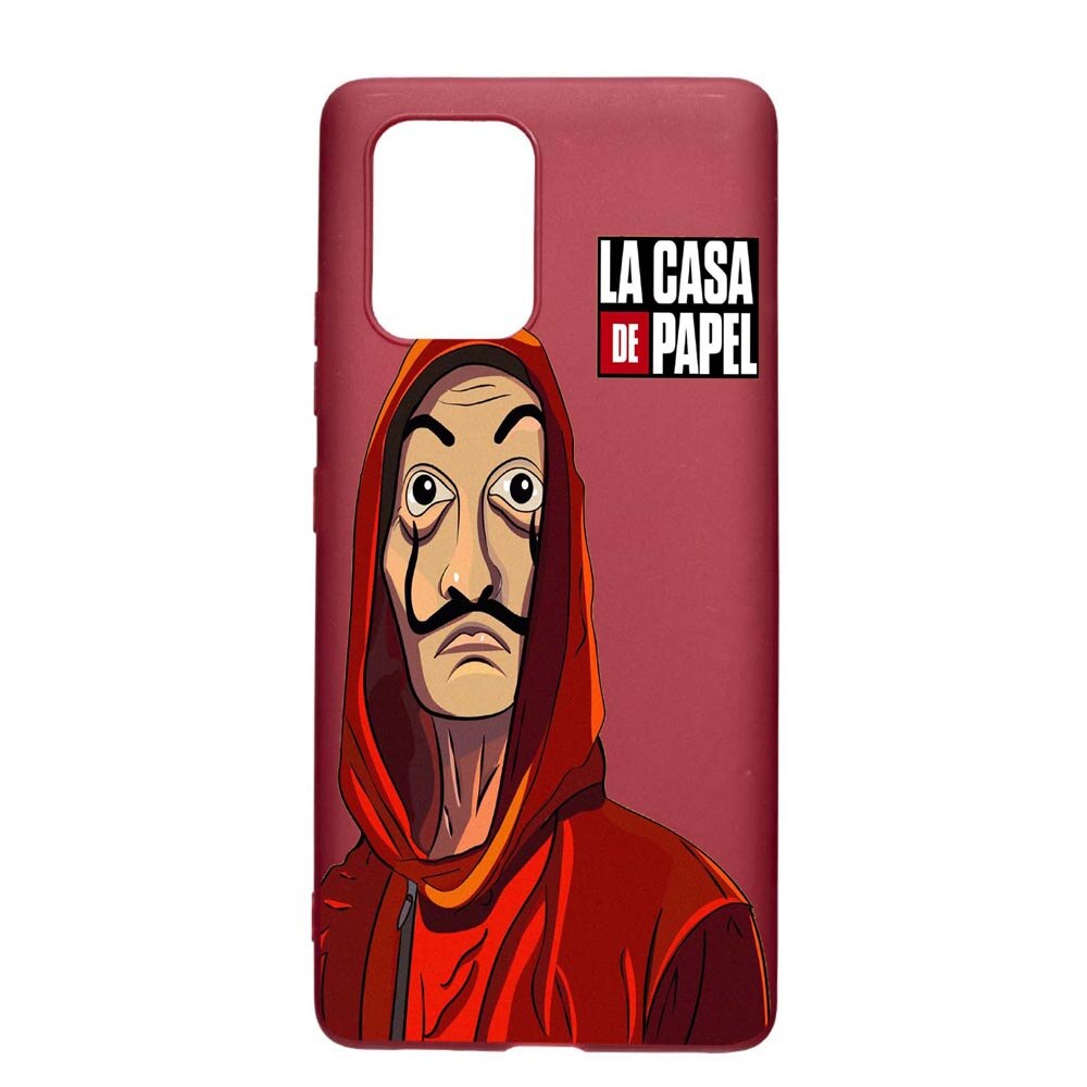 Husa Apple iPhone 11 Pro, La Casa De Papel, rezistenta la uzura, anti-alunecare, din silicon Premium, Pomegranate, PG389