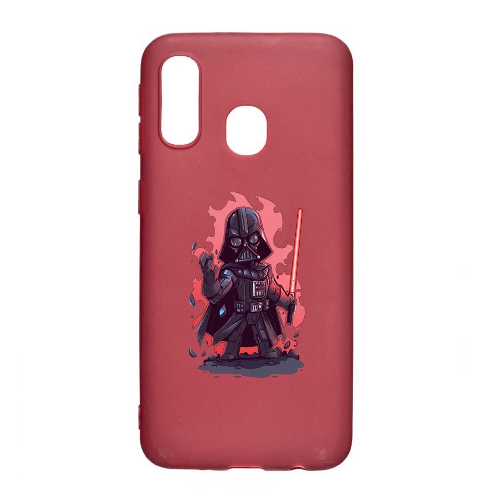 Husa Samsung Galaxy A20e, Star Wars Darth Vader, rezistenta la uzura, anti-alunecare, din silicon Premium, Pomegranate, PG402