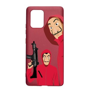 Husa Apple iPhone 11 Pro, La Casa De Papel, rezistenta la uzura, anti-alunecare, din silicon Premium, Pomegranate, PG392 Husa Apple iPhone 11 Pro, La Casa De Papel, rezistenta la uzura, anti-alunecare, din silicon Premium, Pomegranate, PG392