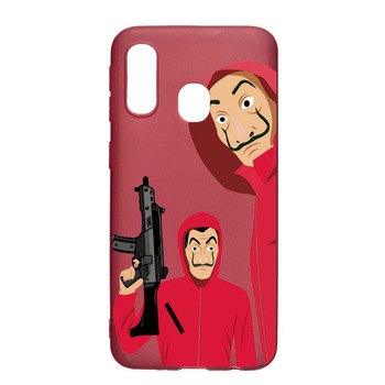 Husa Samsung Galaxy A20e, La Casa De Papel, rezistenta la uzura, anti-alunecare, din silicon Premium, Pomegranate, PG392 Husa Samsung Galaxy A20e, La Casa De Papel, rezistenta la uzura, anti-alunecare, din silicon Premium, Pomegranate, PG392