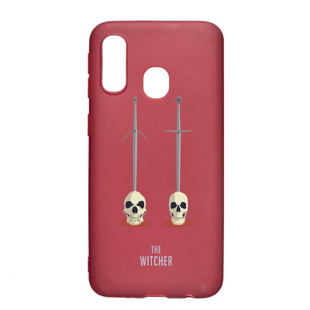 Husa Samsung Galaxy A20e, The Witcher, rezistenta la uzura, anti-alunecare, din silicon Premium, Pomegranate, PG430