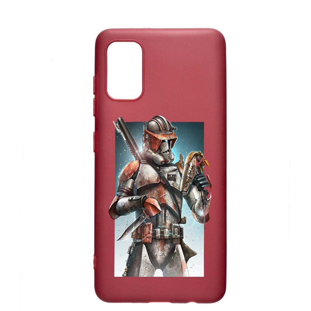 Husa Samsung Galaxy S20, Star Wars The Mandalarian, rezistenta la uzura, anti-alunecare, din silicon Premium, Pomegranate, PG464