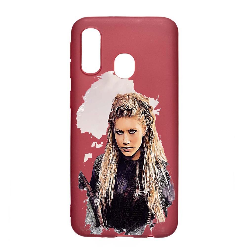 Husa Samsung Galaxy A20e, Vikings Lagerha, rezistenta la uzura, anti-alunecare, din silicon Premium, Pomegranate, PG451