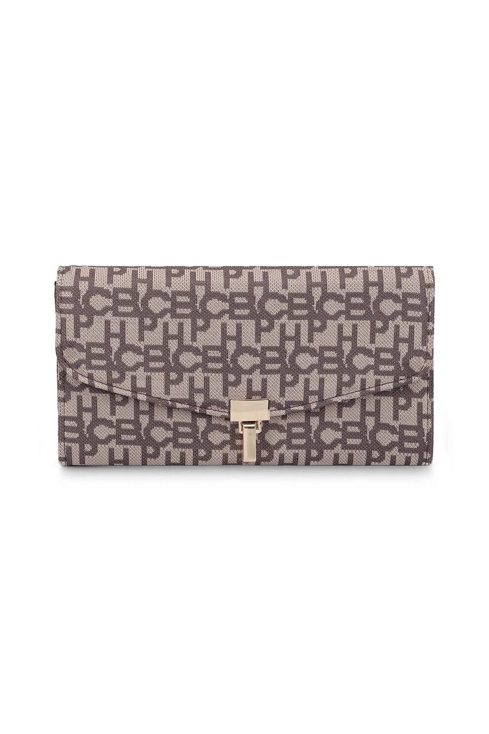 Beverly Hills Polo Club, Portofel cu monograma, Maro inchis/Maro taupe deschis