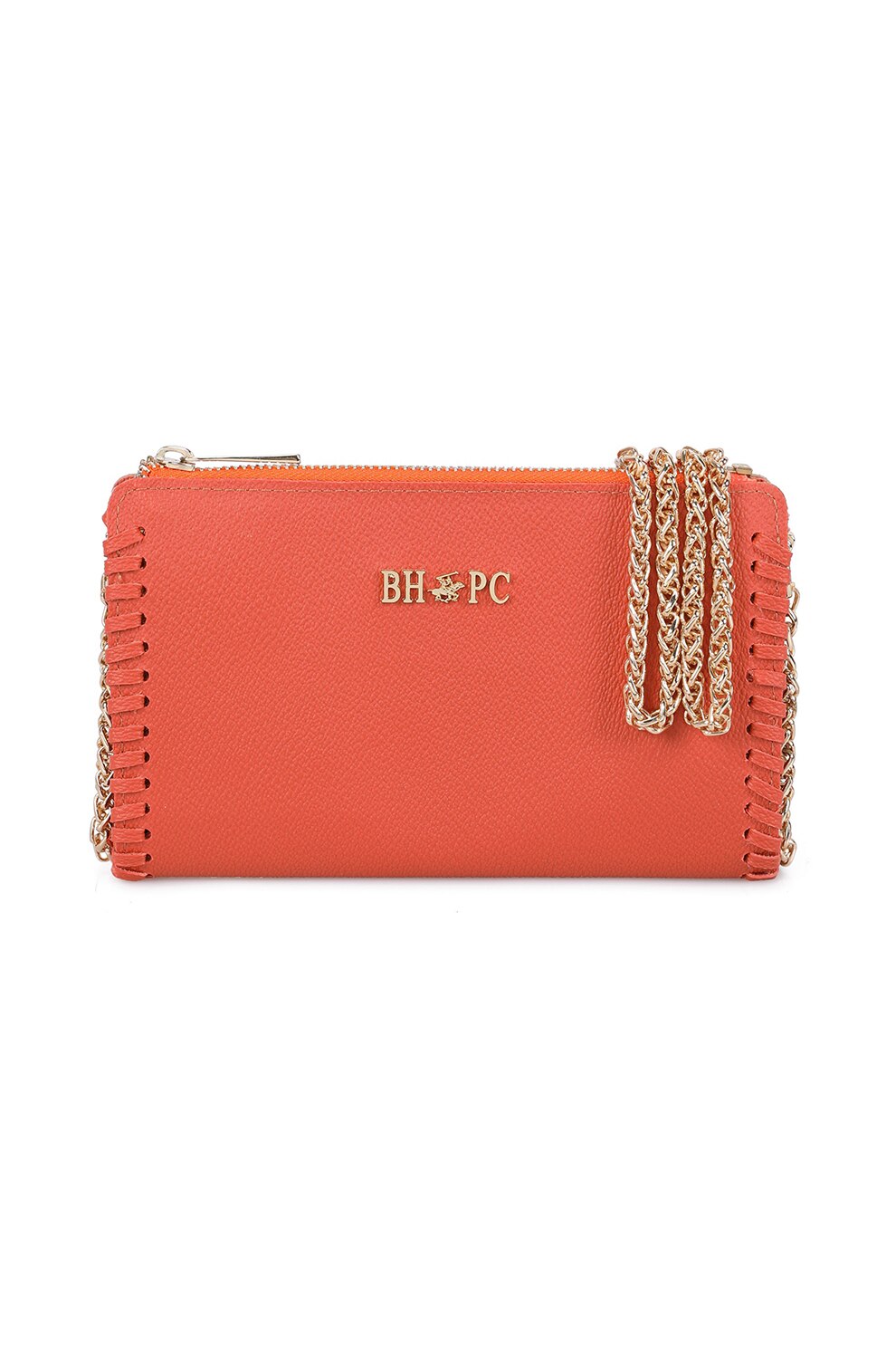 Beverly Hills Polo Club, Geanta plic cu bareta lant detasabila, Oranj mandarina