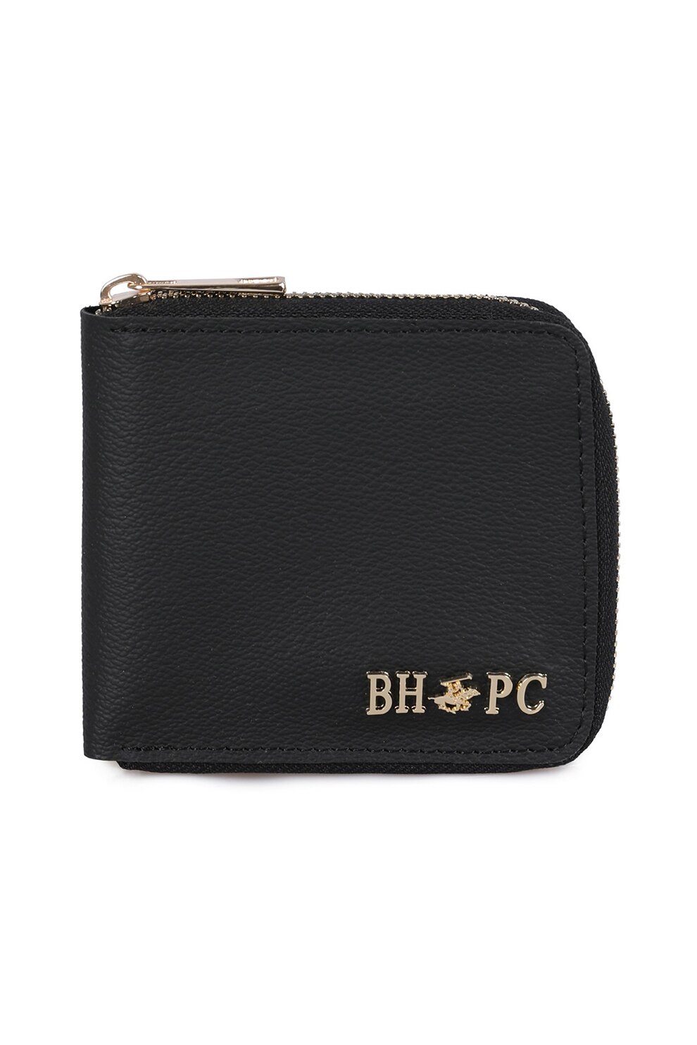 Beverly Hills Polo Club, Portofel de piele ecologica cu detaliu logo, Negru