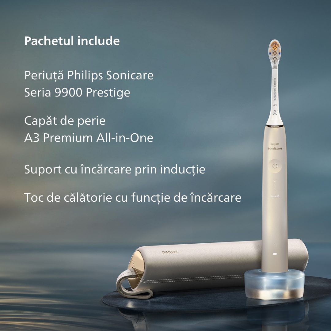 Periuta electrica sonica Philips Prestige 9900 HX9992/11, 62000