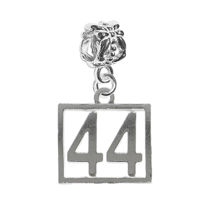 Ezüst bűbáj Szám 44 szerencseszám születésnapi számok Dras Silver