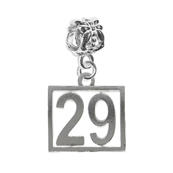 Ezüst bűbáj 29. számú szerencseszám születésnapi szám Dras Silver