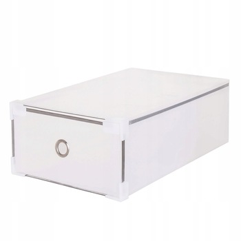 Cutie pentru depozitare Incaltaminte, 31x20.5x11 cm, transparent/argintiu Cutie pentru depozitare Incaltaminte, 31x20.5x11 cm, transparent/argintiu