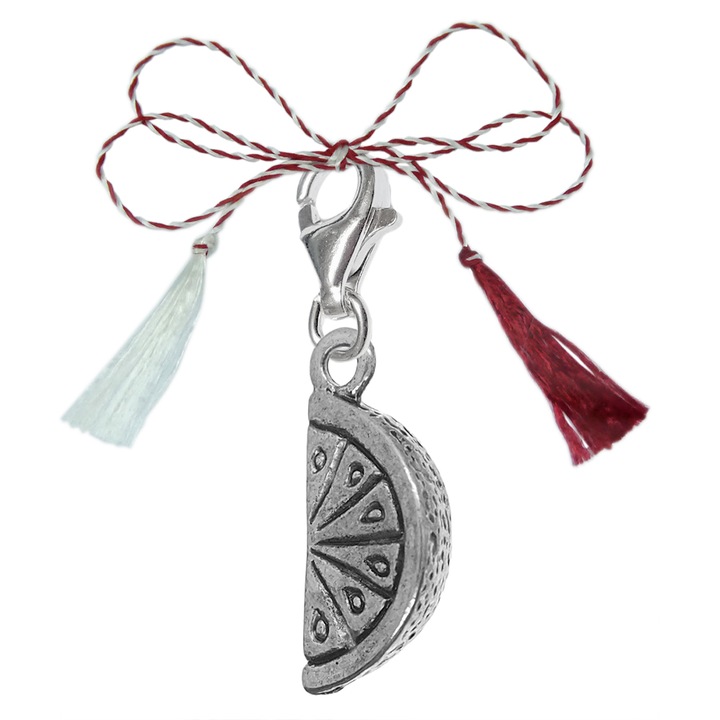 Martisor Silver karabiner medál Citrom szelet 9724340 Dras Silver