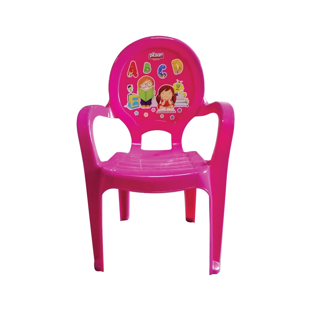 Scaunel cu spatar pentru copii,ABC,roz