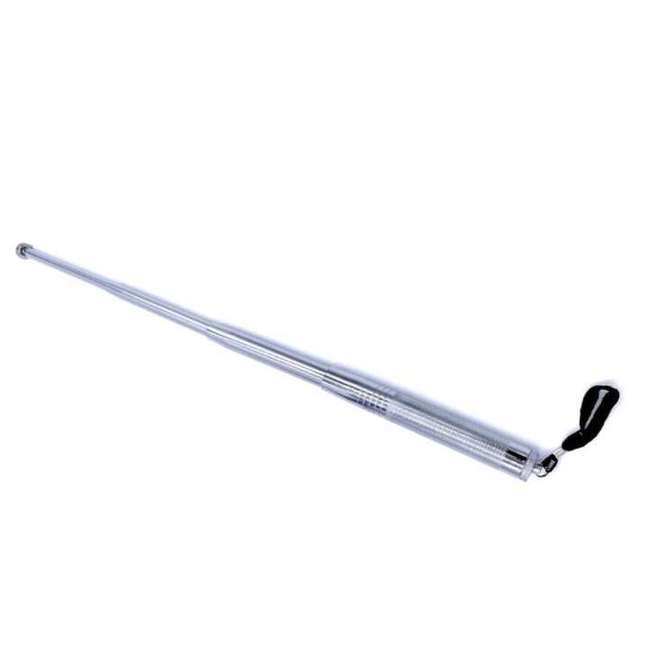 Baston telescopic pentru autoaparare Argintiu 65 cm OFF-9811 format din 3 segmenti