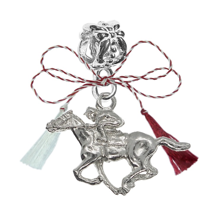 Martisor Charm ezüst Jockey horse 8462560 Dras Silver