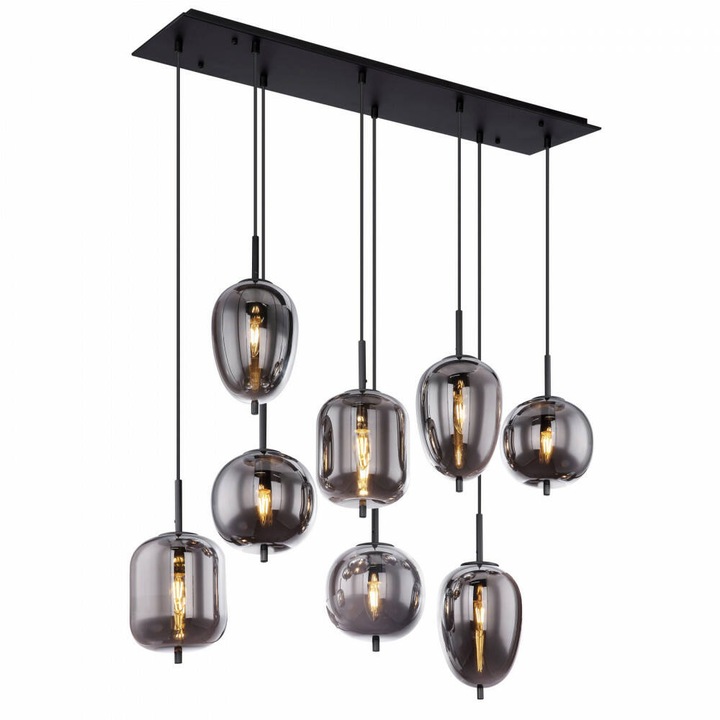 Globo BLACKY 15345-8 többágú függeszték fekete fém 8 * E14 max. 40 W E14 8 db IP20