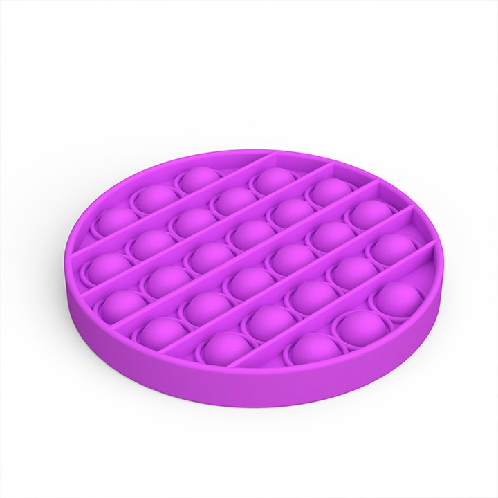 Anti-stressz játék, Push Pop Bubble Fidget, Pop It Now , kerek alakú, lila játék Selling Depot ®️
