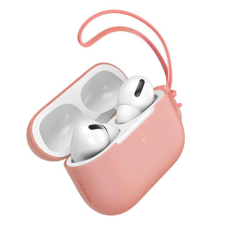Силиконов калъф Baseus Lets Go Jelly Lanyard Case, за Apple Airpods Pro, с връзка, Оранжев