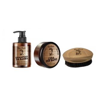 Kit intretinere mustata si barba, Renee Blanche, Sampon de barba 100 ml + Ceara de barba 50 ml + perie de barba Kit intretinere mustata si barba, Renee Blanche, Sampon de barba 100 ml + Ceara de barba 50 ml + perie de barba