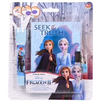 Set Agenda pentru fetite cu desenele din Frozen II Ana si Elsa si 1 pix cu lumina Uv, ATS Set Agenda pentru fetite cu desenele din Frozen II Ana si Elsa si 1 pix cu lumina Uv, ATS