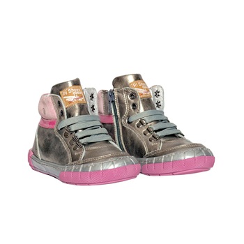 Ghete copii piele KID Silver Pj Shoes 20 Ghete copii piele KID Silver Pj Shoes 20