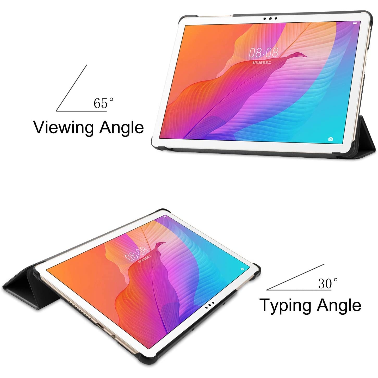 Husa Smart Cover pentru Tableta Huawei MatePad T10 9.7 inch (2020) neagra