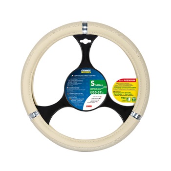 Husa de volan Cromox Premium marimea S, diametru 35-37cm, Bej Husa de volan Cromox Premium marimea S, diametru 35-37cm, Bej