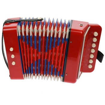 Acordeon de jucarie, portabil, rosu - 103A Acordeon de jucarie, portabil, rosu - 103A