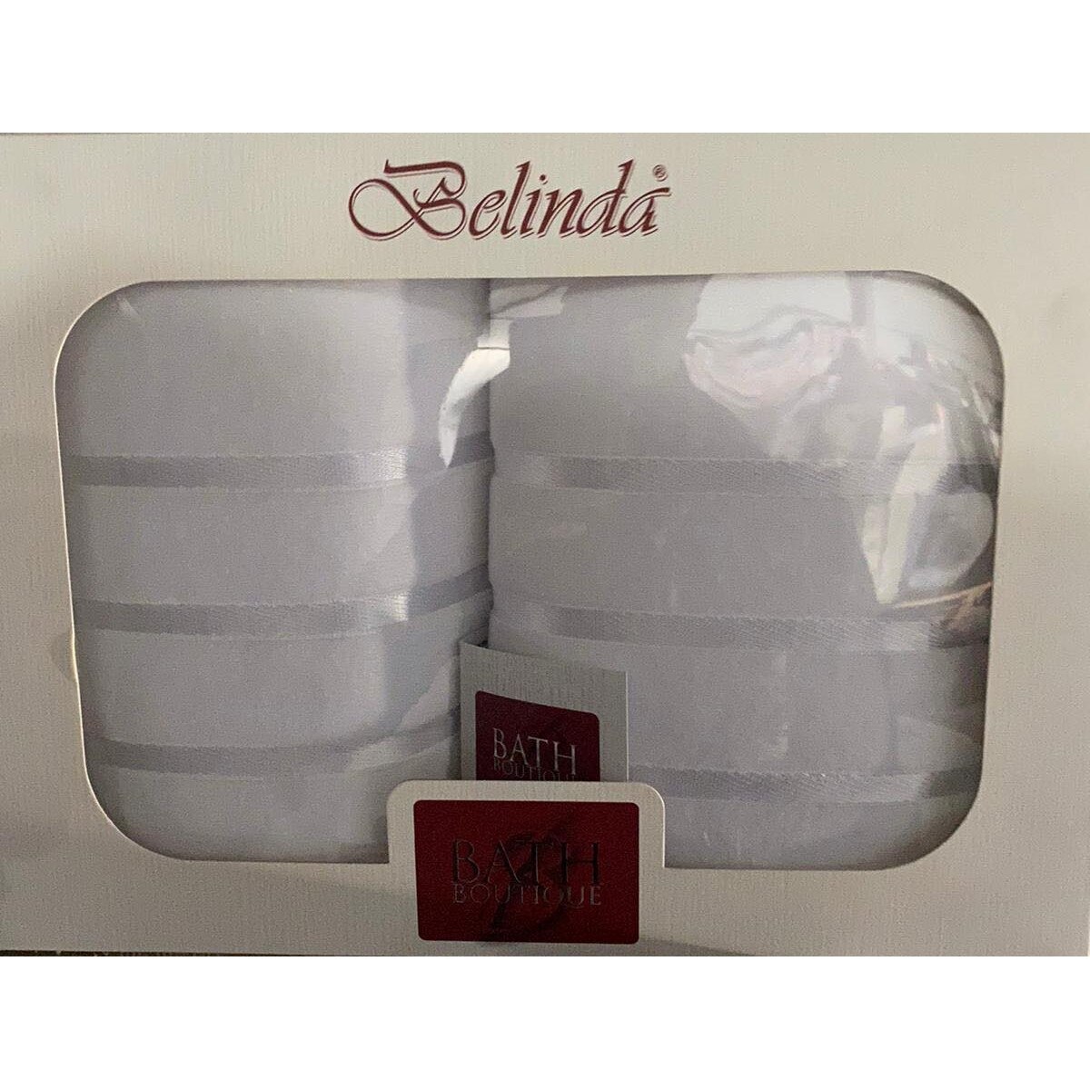 Set 2 prosoape Belinda cu 2 fete, culoare alb