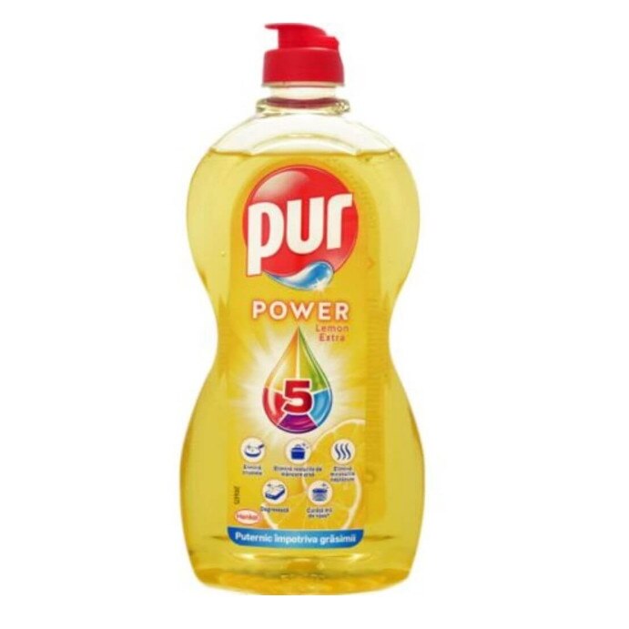 Detergent de vase Lemon, Pur, 450 ml