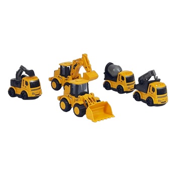 Set 5 Masinute Utilaje Constructii Betoniera, Excavator, Macara, Buldozer, Basculanta Set 5 Masinute Utilaje Constructii Betoniera, Excavator, Macara, Buldozer, Basculanta